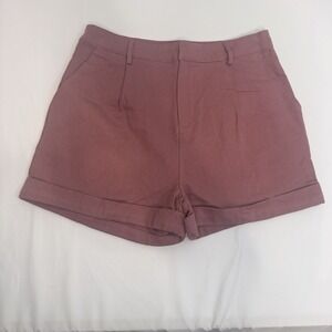 Kaileigh Cuffed High Waist Shorts - Mauve‎ Size Medium Cuffed NWOT